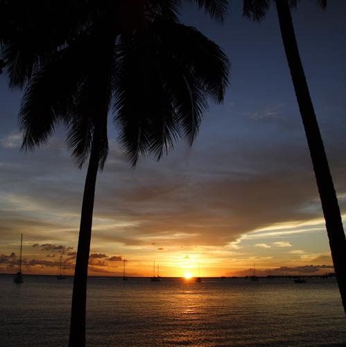 zeilvakantie caribbean martinique zonsondergang zeilboten 2